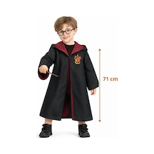 Harry Potter Çocuk Bebek Kostüm Seti Asa Gözlük Pelerin 71 Cm Çok Renkli