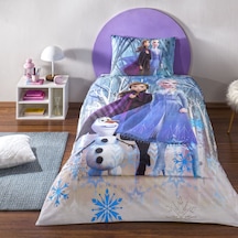 Taç Lisanslı Disney Frozen Winter Tek Kişilik Pamuk Nevresim Takımı 000000001000050245 Çok Renkli