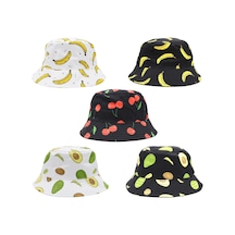 Kadın Trend Desenli Bucket Şapka