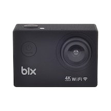 Bix Pulse 2 Wi-fi 4k 30fps Aksiyon Kamerası 20 Mp Web Kamera Modlu 30 Metre Su Geçirmez Kılıflı Bisiklet Motosiklet Vlog Kamerası Siyah