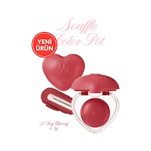 Dasique Kalp Tasarımlı Yoğun Pigmentli Köpük Yapılı Kadife Bitiş Sunan Ruj Souffle Color Pot 23 Fog Cherry 23 Fog Cherry