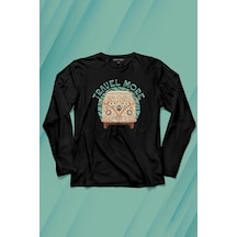 Travel More Woswos Retro Hippi 60s 70s Uzun Kollu Tişört Baskılı T-shirt 001