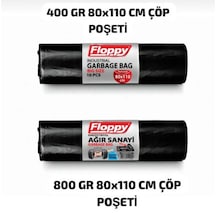 Şeylişeyler Floppy Endüstriyel Jumbo Siyah Çöp Torbası 80 110 Cm 400 Gr 5 Rulo