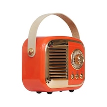 Mikado Md-24bt Echoes 3w 800mah Turuncu Usb+tf Kart+bluetooth Destekli Klasik Retro Müzik Kutusu