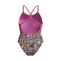Speedo Allover Digital V-back Kız Çocuk Yüzücü Mayosu Desenli Mor Mor