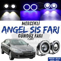 Renault Fluence 2009-2016 Uyumlu Üniversal Mercekli Angel Sis Farı Metal Su Geçirmez 76 Mm M Halkalı Gündüz Farı Sis Farı 57647912