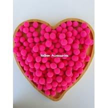 100 Adet 2cm Pompom Fuşya Peluş Yumuşak Ponpon