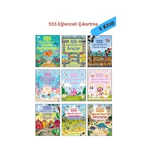 555 Eğlenceli Çıkartma Dizisi 9 Kitap Set- +3 Yaş Kız Ve Erkek Çocuk Etkinlik Kitap Seti