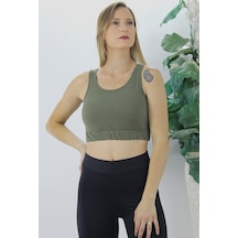 Beli Lastikli Crop Haki - Lks2907.022-9051141152517 Beli Lastikli Crop Haki - Lks2907.022-9051141152517