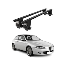 Royal Alfa Romeo 147 2000 - 2010 Uyumlu Siyah Kilitli Ara Atkı Port Bagaj Tavan Barı
