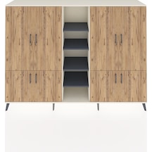 Hyperion Dolap 14 Raflı 8 Kapaklı 220x44x163 Aytaşı-çam/antrasit Atlas Çam/antrasıt - Aytası
