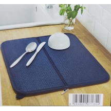 Bulaşık Matı 44 X 36 Cm 1 Adet Bambu Mavi Diğer
