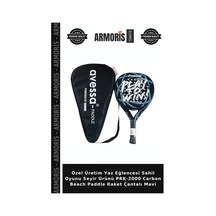 Özel Üretim Yaz Eğlencesi Sahil Oyunu Seyir Ürünü Prk-2000 Carbon Beach Paddle Raket Çantalı Mavi