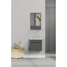 Biani Tome 50 Cm Banyo Dolabı Renk Mat Gri