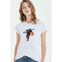 Battlefield Play4Free Baskılı Beyaz Kadın Tshirt