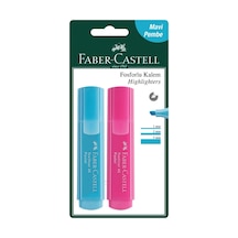 Faber Castell Fosforlu Kalem 2'li Mavi/pembe
