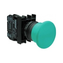 Emas B100my B Serisi Plastik 1no Yaylı 40 Mm Mantar Yeşil 22 Mm Buton