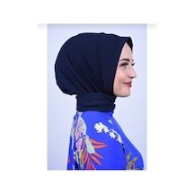 Çıt Çıtlı Bone Tesettür Mayo Üstü Uyumlu Deniz Ve Havuz Bonesi Hijab Lacivert