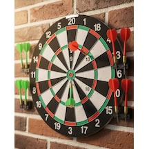 12 İnç Dart Tahtası 4 Adet Metal Uçlu Dart Oku Kolay Montajlı - Lisinya Standart