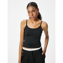Koton Basic Atlet İp Askılı U Yaka Slim Fit Siyah 4sal30223ık Siyah