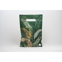 Eczane Hediyelik & Alışveriş Poşeti Yeşil Çiçek 22 x 32 CM 100 Adet