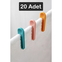 20 Adet Yeni Nesil Mandal Çok Amaçlı Çamaşır Mandalı Renkli Poşet Mandalı Ataş Mandal 5 Tr Diğer