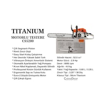Titanium Cs5200 Motorlu Testere - Ağaç Motoru - Hızar 2.8 Hp