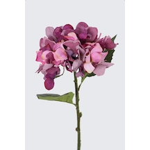 Yapay Tek Dal Pastel Ortanca Dalı 58 Cm Mor Mor