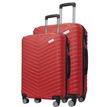 Wexta Wx-1001 Bordo Büyük&orta 2'li Set Valiz/bavul