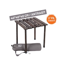Bag The joy Mini Ahşap Katlanır Rulo Kamp ve Piknik Masası Antrasit