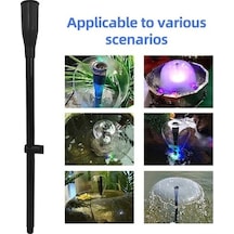 Pazly 15w Renkli Led Dalgıç Pompası, 9 Nozul, Akvaryum Bahçe İçin