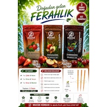 Mucize 3lü Set Aromali Kürdan 3 Adet Refill Doypak - Çilek -nane/elma-tarçın/kiraz-mentol