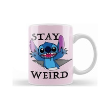 Stitch Stay Weird Kupa Bardak Porselen Karışık