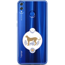 Honor 8x Madalyon Tasarımlı Süper Şeffaf Telefon Kılıfı Çok Renkli