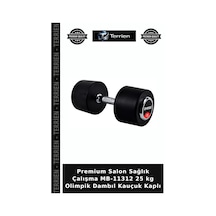Premium Salon Sağlık Çalışma Mb-11312 25 Kg Olimpik Dambıl Kauçuk Kaplı