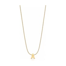 Bilfa Gold Kaplama Minimal "a" Harfi Kolye İnce Zincirli Kişiye Özel Harf Kolye Altın