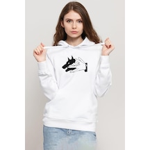 Jujutsu Kaisen Anime Divine Dogs Beyaz Kadın 3ip Kapşonlu Sweatshirt 001