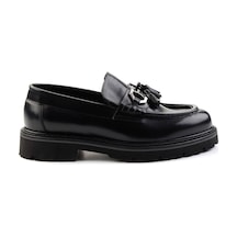 Bambi Siyah Leather Erkek Loafer Ayakkabı E01901494141 Siyah