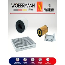 Wöbermann Seat Toledo 1.6 TDI Filtre Bakım Seti 2013-2015 3'lü Karbonlu
