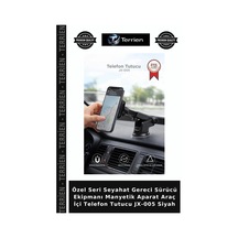 Özel Seri Seyahat Gereci Sürücü Ekipmanı Manyetik Aparat Araç İçi Telefon Tutucu Jx-005 Siyah