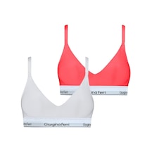 Giorgina Ferri 2 Li Kutu Kadın Elastik Bantlı Günlük Kullanıma Uygun Vatkalı Spor Sütyen Bralet Sophie