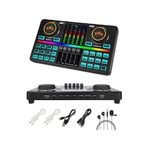 Midex Vs22 Üst Seviye Stüdyo Kayıt Canlı Yayın Şarjlı Ses Kartı Efektli Radyo Mikseri Telefon Ve Pc Podcast