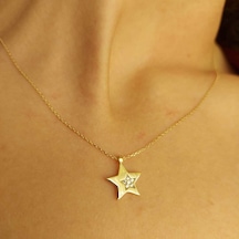 Bilezikhane Yıldız Figürlü Altın Kolye 30225923