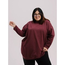Lena Grand Oversize Sweatshirt Büyük Bedenler 185524006 Kırmızı