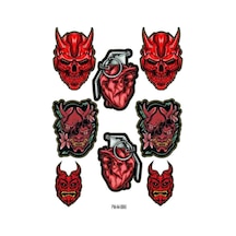 Sticker Seti Trend Karışık Ekipman Kask Motorsiklet 01 Nötr