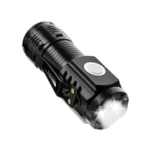 Panther Süper Parlak 500 Lümen Led El Feneri Usb Type-c Şarjlı, 5 Modlu 3xe Led, Mıknatıslı & Klipsli, Kompakt Ve Güçlü Işık Kaynağı