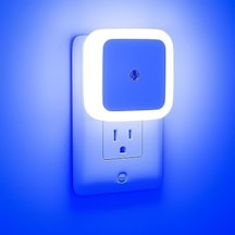 Fotoselli Led Gece Lambası, Mavi Renk Sensörlü Gece Lambası, 1 Watt Mavi Renk Led Gece Lambası Mavi