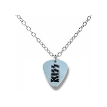 Kıss Rock Grubu Pena Şeklinde Çift Taraflı Rock İşaretli Metal Zincirli Unisex Kolye Çok renkli