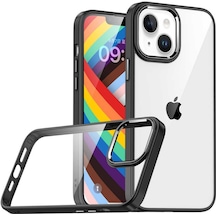 Apple Uyumlu iPhone 14 Plus Kilif Flora Sert Silikon Arkasi Cam Seffaf 559875930
