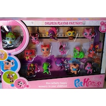 Minişler Oyuncak Miniş Figürler Petshops Ailesi 15 Figür Set